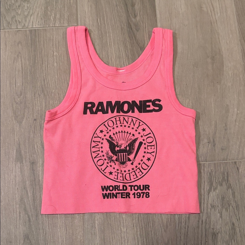 Ramones Girls Pink Tank Top Size 8